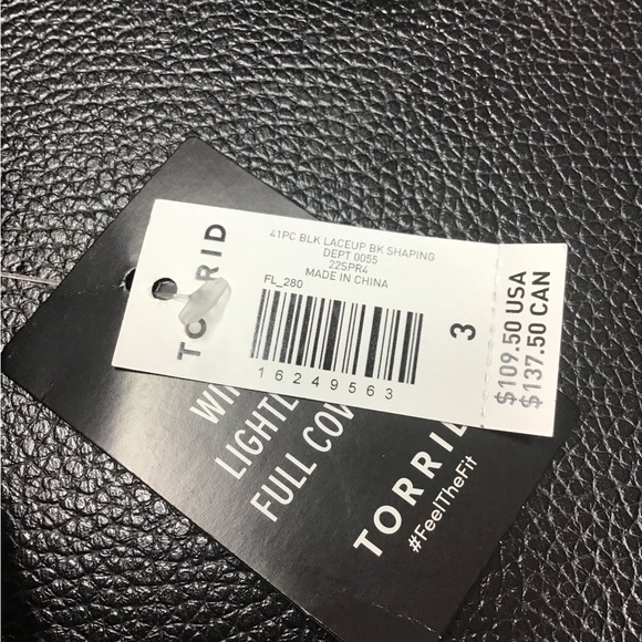 Torrid 3 plus size black corset lace up one piece swimsuit NWT - Picture 6 of 9